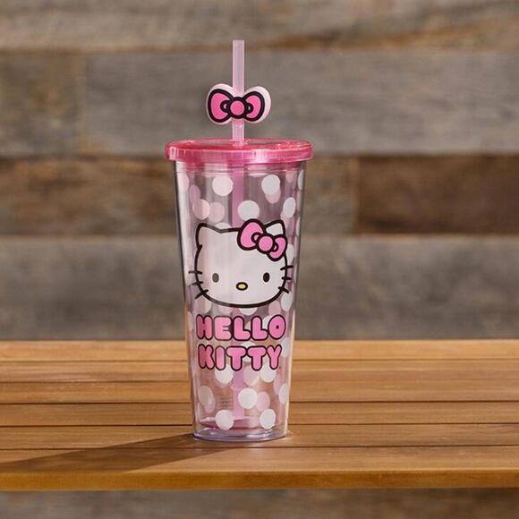 Hello Kitty 24 oz. Cup with Topper Straw - Picture 1 of 3